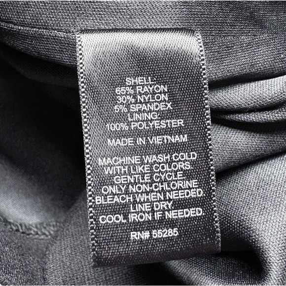 NEW Express Bodycon Little Black Mini Dress Cutout Back Gothic Party LBD Size 2 - Picture 5 of 11